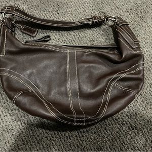 Brown small coach bag
